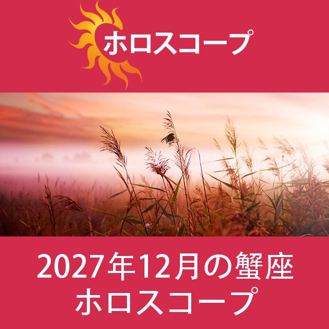 蟹座 2027年12月 星座月運