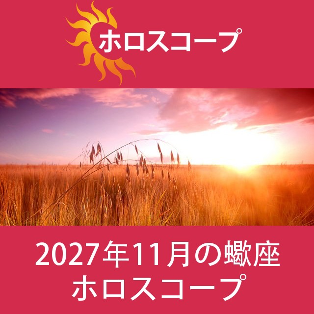 蠍座 2027年11月 星座月運